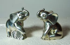 Lenox Classic Silver Elephant Salt & Pepper Shakers Kirk Stieff Collection - Picture 1 of 2