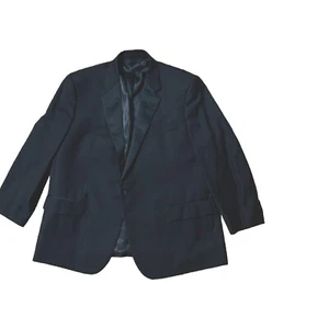 Baroni Couture Mens Tuxedo Suit Jacket 46S Super 150s Formal Black - Picture 1 of 12