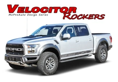 Ford F-150 Raptor Stripes VELOCITOR ROCKER Decals Vinyl Graphics 2018 2019 2020 Foto 1 de 4