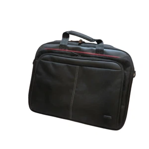Targus black laptop bag 16 in top load adjustable shoulder strap 2 zippers - Picture 1 of 5