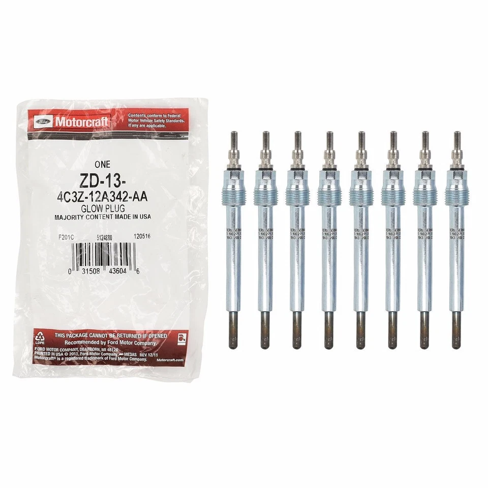 Motorcraft ZD-13 Glow Plugs for 04-10 6.0L Powerstroke  - Image 1 of 1