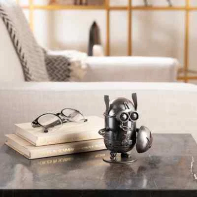 Arte en metal KALIFANO: Escultura de metal reciclado inspirada en Minion Capitán América nueva con etiquetas Foto 1 de 4