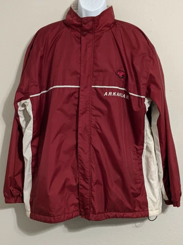 Arkansas U of A Razorback Zip Front Jacket By Red Oak Sportwear Size XL Cover