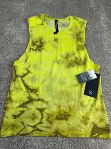 NEW RARE Lululemon SeaWheeze ~Metal Vent Tech Tank ~Men Medium ~Yellow Tie Dye - Picture 1 of 10