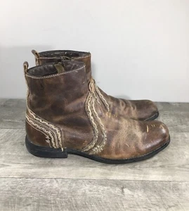 Bedstu Bed|Stu Leather Beatle Indie Leather Riding Inside Leg Zip Mens Boots 9 - Picture 1 of 9