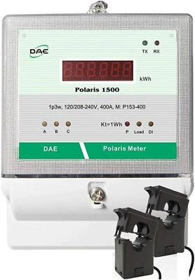 DAE P153-400 KIT, 400A, UL kWh Submeter, 1P3W, 120/240v, 2 Split CT, RS485 - Image 1 of 4