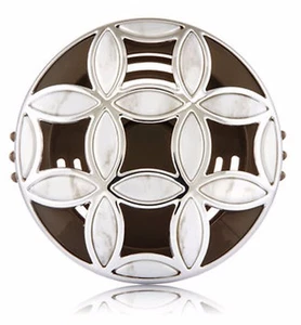 1 Bath Body Works duftender tragbarer Halter GLÄNZEND GEMUSTERT LÜFTUNGSCLIP AUTOEINHEIT FRISCH - Bild 1 von 5