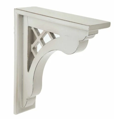 1: Door Window Corbels Shelf Brackets Antique White Lattice Home Decor NEW Cover