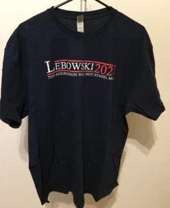 The Great Lebowski Tee-Shirt, "This Aggression Will Not Stand Man" Dk Blue/XL - Picture 1 of 3