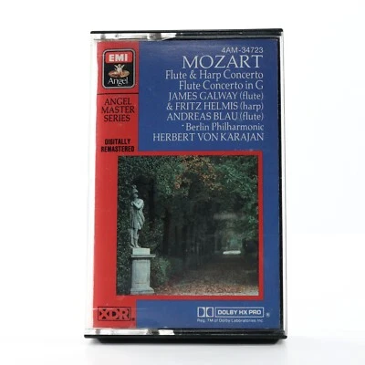 Mozart Flute Harp Concerto, Herbert Von Karajan (Cassette Tape, 1985, EMI Angel) - Image 1 of 4