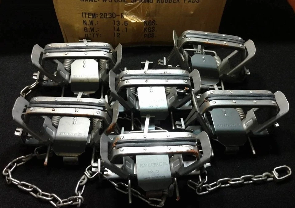 12 BRIDGER #3 RUBBER JAW COIL SPRING TRAPPING  COYOTE BOBCAT - Image 1 of 1