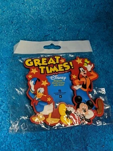 Disney Souvenir Rubber Frame Great Times Mickey Donald Goofy Magnetic NEW - Picture 1 of 1