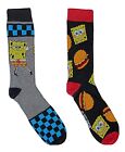 New Spongebob Squarepants Men's 2 Pair Of Socks SPONGEBOB & KRABBY PATTIES