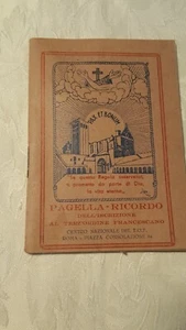 Pagella ricordo iscrizione Terz'Ordine Francescano s.d.  L5 ^ - Imagen 1 de 4