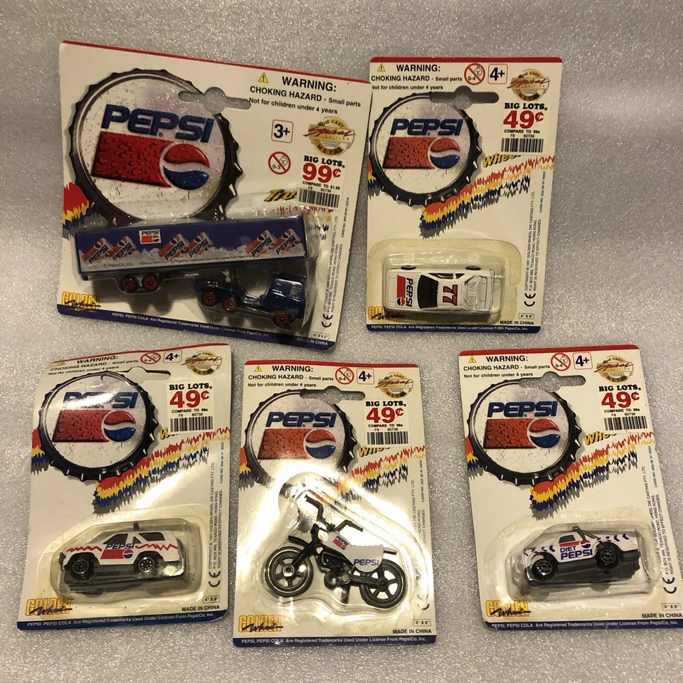 Golden Wheel 1/64 Pepsi Wheeler Car #77 Vintage 1997 Sedan Style