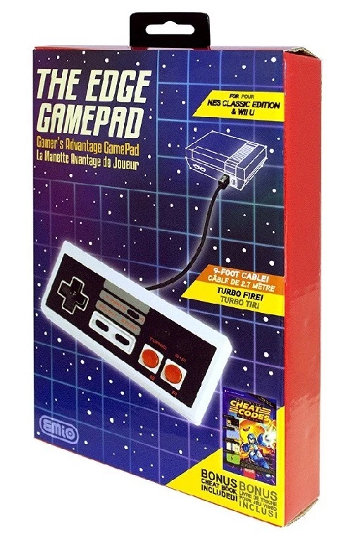 NEW The Edge Gamepad for NES Classic Edition & WiiU - 9ft Cable + Turbo Fire! - Image 1 of 4