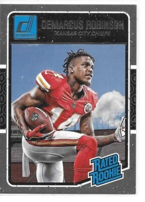 2016 Donruss Football Rated Rookie Demarcus Robinson Chiefs - Image 1 of 2