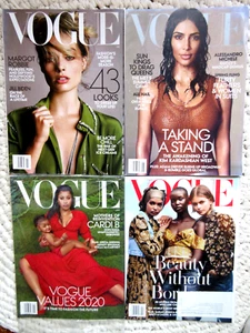 VOGUE MAGAZINE X4 2019 & 2020 CARDI B MARGOT ROBBIE KIM KARDASHIAN 28 MODELS - Picture 1 of 6
