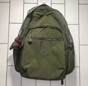 Kipling Seoul Large Backpack, Jaded Green Tonal, w Laptop Protection, NEW - Picture 1 of 11