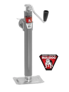Bulldog 7.000 libras. Remolque giratorio de montaje en tubería redonda Jack Topwind elevador de 15" con pasador - Imagen 1 de 3