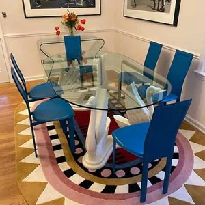 Hand Tufted 100% Wool Area Rugs Pink Medallion Indian Hippie Carpet 8 x 10 Feet - Picture 1 of 6