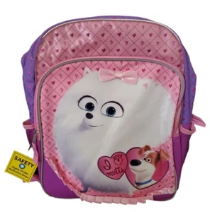The Secret Life of Pets I Love Mutts Backpack Mesh Side Pockets - Gidget NWT - Picture 1 of 2