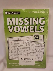 Penny Press Missing Vowels Pack of 8 Volumes 371-378 - Picture 1 of 8