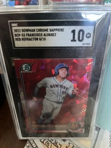 2022 FRANCISCO ALVAREZ Bowman Chrome Saphire /10 Red Refractor - Bild 1 von 2
