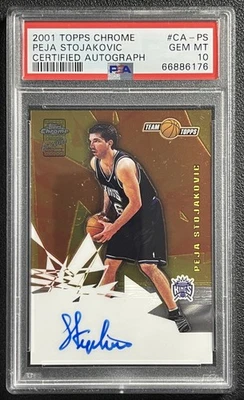 流行 2 PEJA STOJAKOVIC PSA 10 2001 TOPPS CHROME #CA-PS 认证亲笔签名亲笔签名 — 第 1/2 张图片