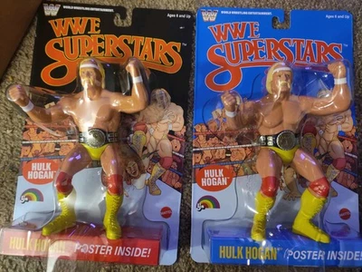 Tarjetas WWE Ljn Hulk Hogan negras y azules WWE Superstars 2 figuras Foto 1 de 3