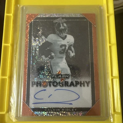 2018 LEAF FLASH Calvin Ridley SSP RC Auto 04/10 - Image 1 of 2