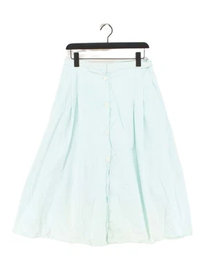 Jaeger Women's Maxi Skirt UK 14 Blue 100% Cotton Long Maxi - Image 1 of 4