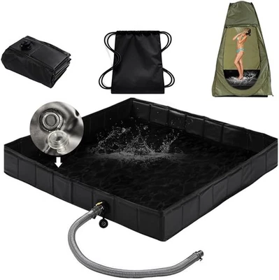 Душевая насадка для кемпинга 41 X 41 X 5 дюймов наружная портативная душевая основа нижняя сливная сторона - Изображение 1 из 4