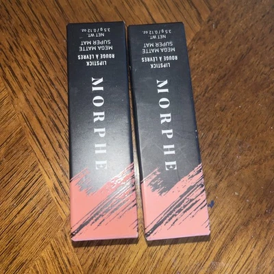 Morphe  Lipstick  Mega Matte  Set Of 2 Kissy Face And Bare All New In Box - Image 1 of 4