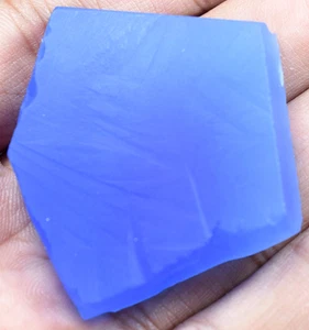 Untreated 141.85 Ct Natural Chalcedony Deep- Blue Translucent Superb Rough Slab - Picture 1 of 11