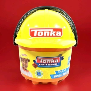 Tonka Mighty Builders Construction Hard Hat Bucket Building Blocks 25 Pieces - Picture 1 of 6