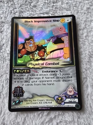 DBZ Dragon Ball Z FOIL Black Impressive Slap 37 CCG Limited Kid Buu Saga MP - Image 1 of 4