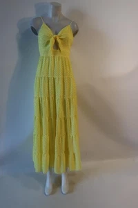 Maxi Vestido Para Mujer Alice + Olivia Amarillo Girasol 2 Nuevo Con Etiquetas - Imagen 1 de 8