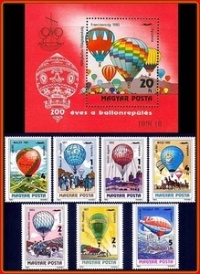 UNGARN 1983 HEISSLUFTBALLONS + S/S MNH HISTORY OF AVIATION (Angebot, Joe???) - Bild 1 von 1