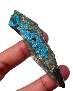 SHATTUCKITE, Chrysocolla, & Malachite Rough Crystal Mineral - Kaokoveld, NAMIBIA - Picture 1 of 8