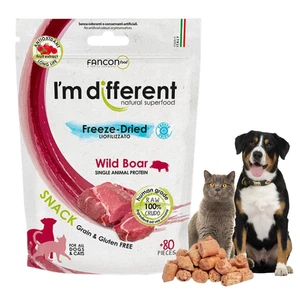 Leckerlis für Hund Katze Snack 40g Gefriergetrocknet Hundefutter mit Wildschwein - Bild 1 von 3