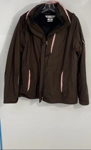 Columbia Womens Brown Pink Bugaboo Omni-Tech Waterproof 3-In-1 Jacket Size L - Picture 1 of 7
