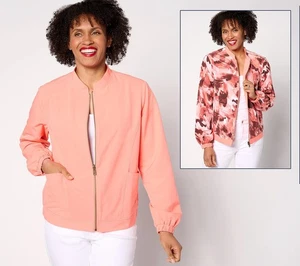 Chaqueta Bomber Primavera Embalable Reversible Zuda Talla XL CORAL SUAVE A632594 - Imagen 1 de 1