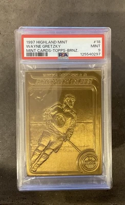 Tarjeta de hockey Highland Mint Topps 1997 bronce #18 Wayne Gretzky PSA 9 como nueva Foto 1 de 4