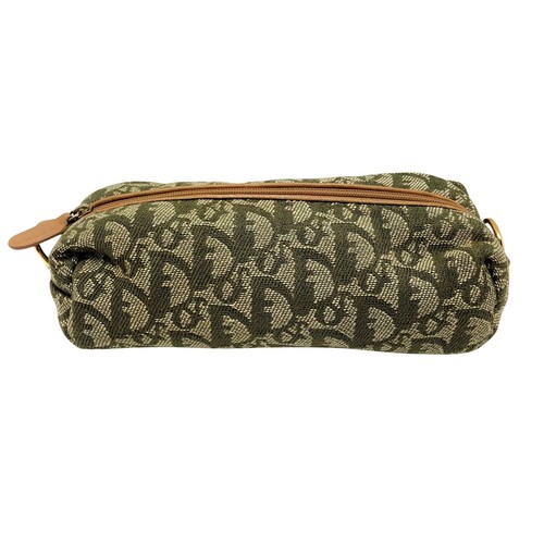 Portefeuille toile beige Dior Trotter authentique
