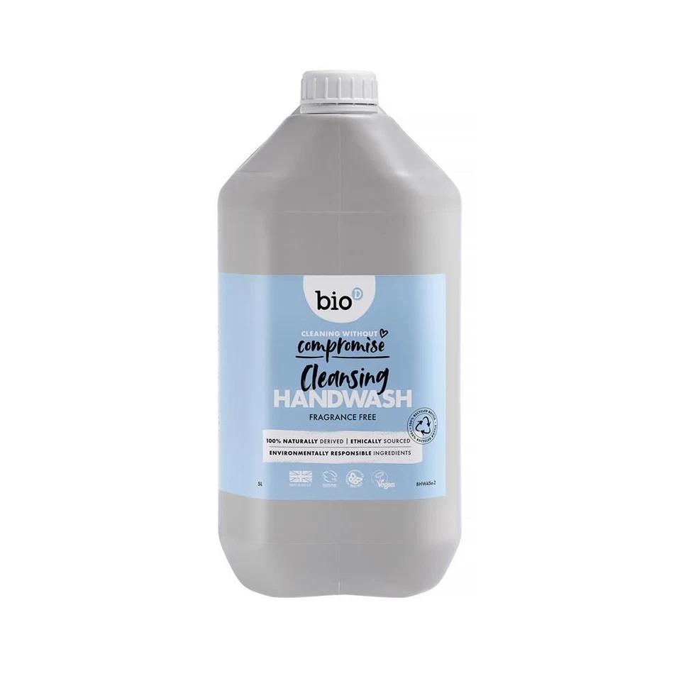 Bio-D Cleansing Fragrance Free Hand Wash 5 Litre - Image 1 of 1