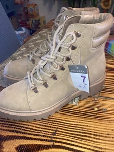 Woman’s Primark Tan Color Lace Up Ankle Boots Work Style Boots Size 7 New w/Tag - Picture 1 of 13