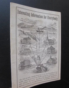 Business Trade Catalog Booklet Agricultural Machinery Farming Sackett Plow 1880s - Imagen 1 de 3