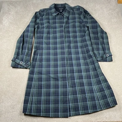 Chaqueta a Cuadros Nautica Larga Oculta Botón Frontal Cuello Azul/Verde Para Mujer X Lg Foto 1 de 4