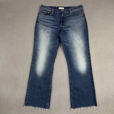 Pantalones de mezclilla Lucky Brand para mujer 14 azules Easy Rider bota de mezclilla desgastados dobladillo crudo algodón Foto 1 de 4